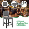 Counter height chair set with rubber wood frame, ergonomic backrest, and cushioned seat for comfortable leisure time.