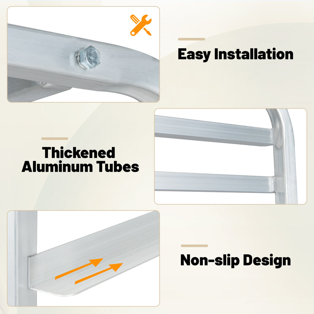 Close-up of the thickened aluminum tubes on the 20-sheet rolling bakery rack, featuring a non-slip design for stability.