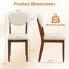 Sherpa dining chair dimensions with rubber wood legs, 400 lbs capacity, ergonomic design for comfort and stability.
