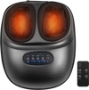 Shiatsu foot massager in black with heat and air compression, featuring an LCD panel and remote control for.