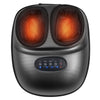 Shiatsu foot massager with heat and air compression, featuring an LCD panel and compact design for easy storage.