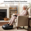 Shiatsu foot massager with air compression and heat, designed for deep kneading and relaxation, ideal for tired feet.