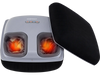 Shiatsu foot massager in black with heat, 3 kneading intensities, and air compression for customized relaxation.