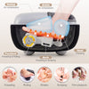 Shiatsu foot massager in black with air compression, kneading, and heat for customized relaxation and fatigue relief.