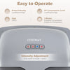 Shiatsu foot massager control panel showing intensity levels and modes for customized relaxation and comfort.