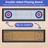 Double-sided tabletop board game featuring shuffleboard and curling designs for exciting family game nights.
