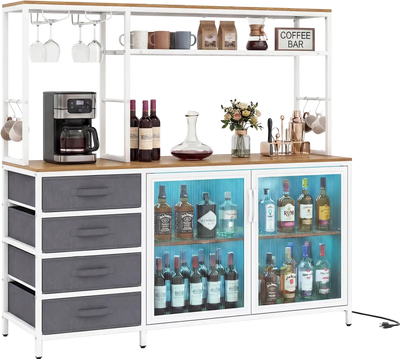 Costway LED Sideboard Buffet Cabinet 55