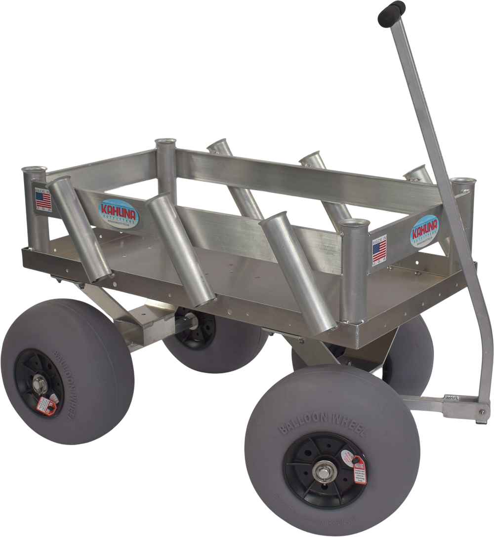Alumacart Sidekick Beach and Fishing Wagon with Rod Holders New Alumacart Sidekick Beach and Fishing Wagon with Rod Holders New