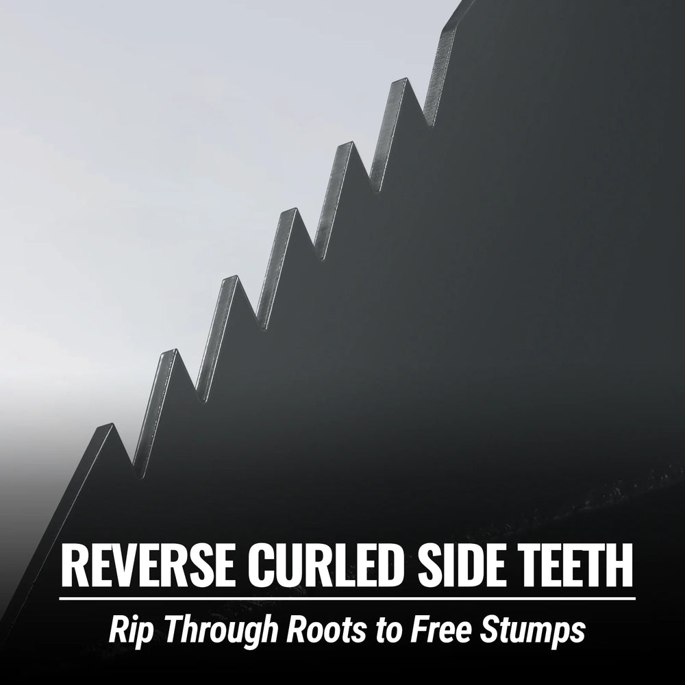 48" Skid Steer Stump Bucket Wrecker with Universal Quick Attach, Bolt-On Cutting Teeth, SBE53