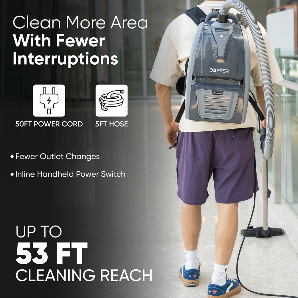 2-in-1 Commercial Backpack Vacuum & Blower 6 Qt