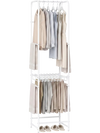 Slim Coat Rack Freestanding Garment Organizer with 8 Hanging Rods
