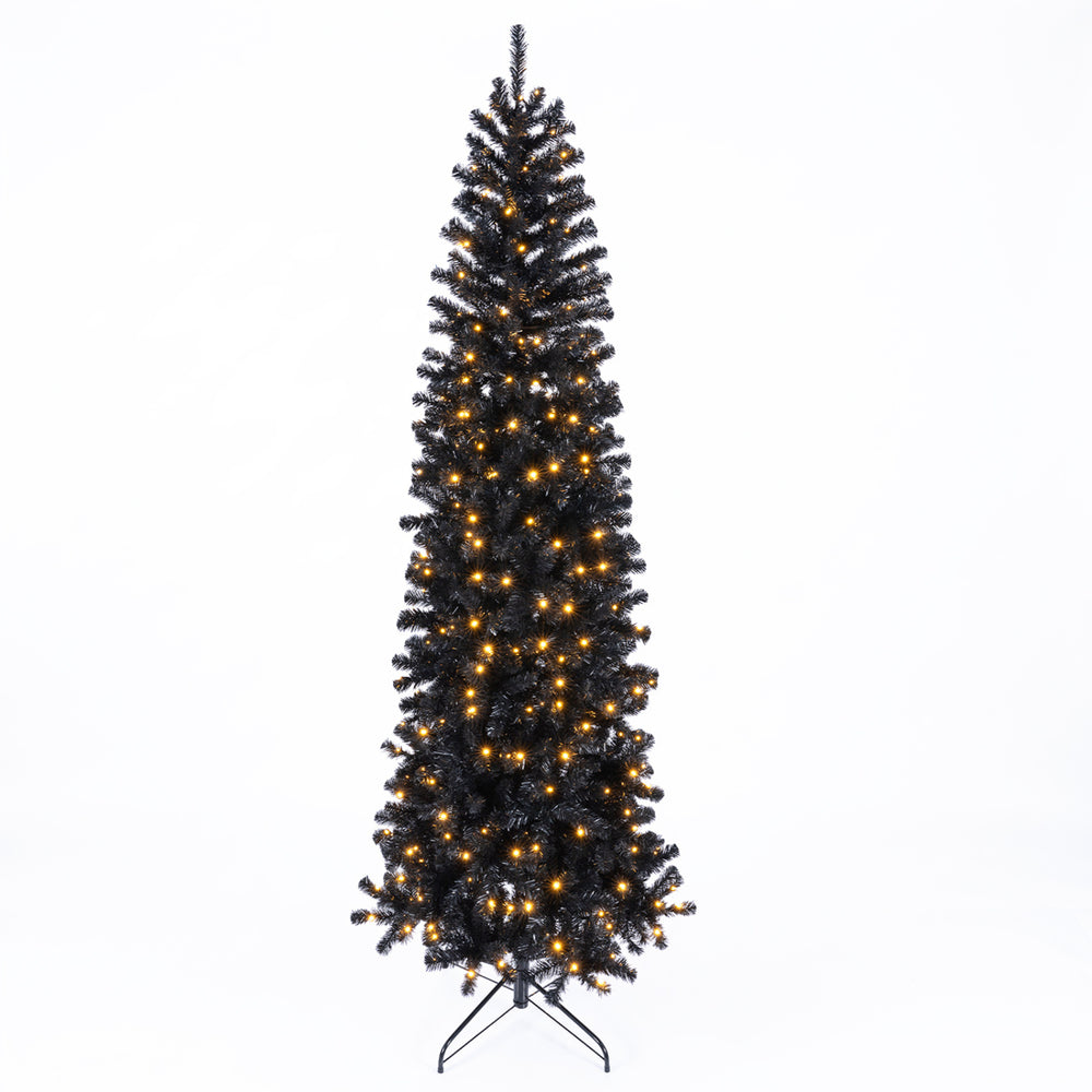Slim Pencil Hinged Christmas Tree with Branch Tips and 8  Lighting Modes-8 FT - Gallery View 1 of 1