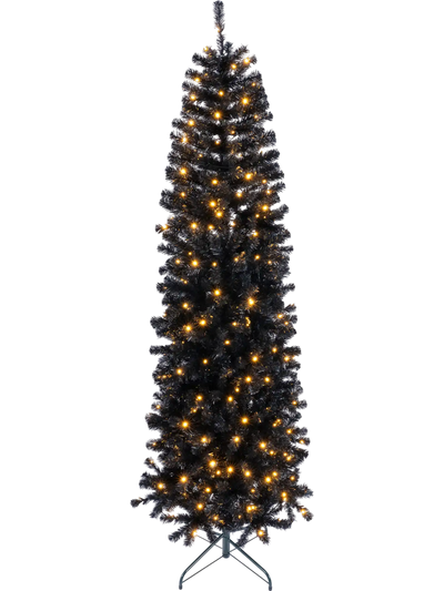Costway Slim Pencil Hinged Christmas Tree 8 Lighting Modes 75476902 New