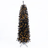 Slim Pencil Hinged Christmas Tree with Branch Tips and 8  Lighting Modes-7 FT - Gallery View 1 of 1
