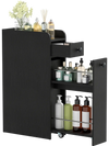 Small Bathroom Storage Cabinet 4-Tier with Slide Out Drawers on Casters - Gallery View 1 of 10