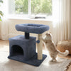 Small Cat Tree with Large Padded Plush Perch for Indoor Cats-Dark Gray - Gallery View 1 of 10