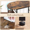 Well-crafted details of the rustic brown small computer desk include an easy-to-clean surface and adjustable foot pads for stability.