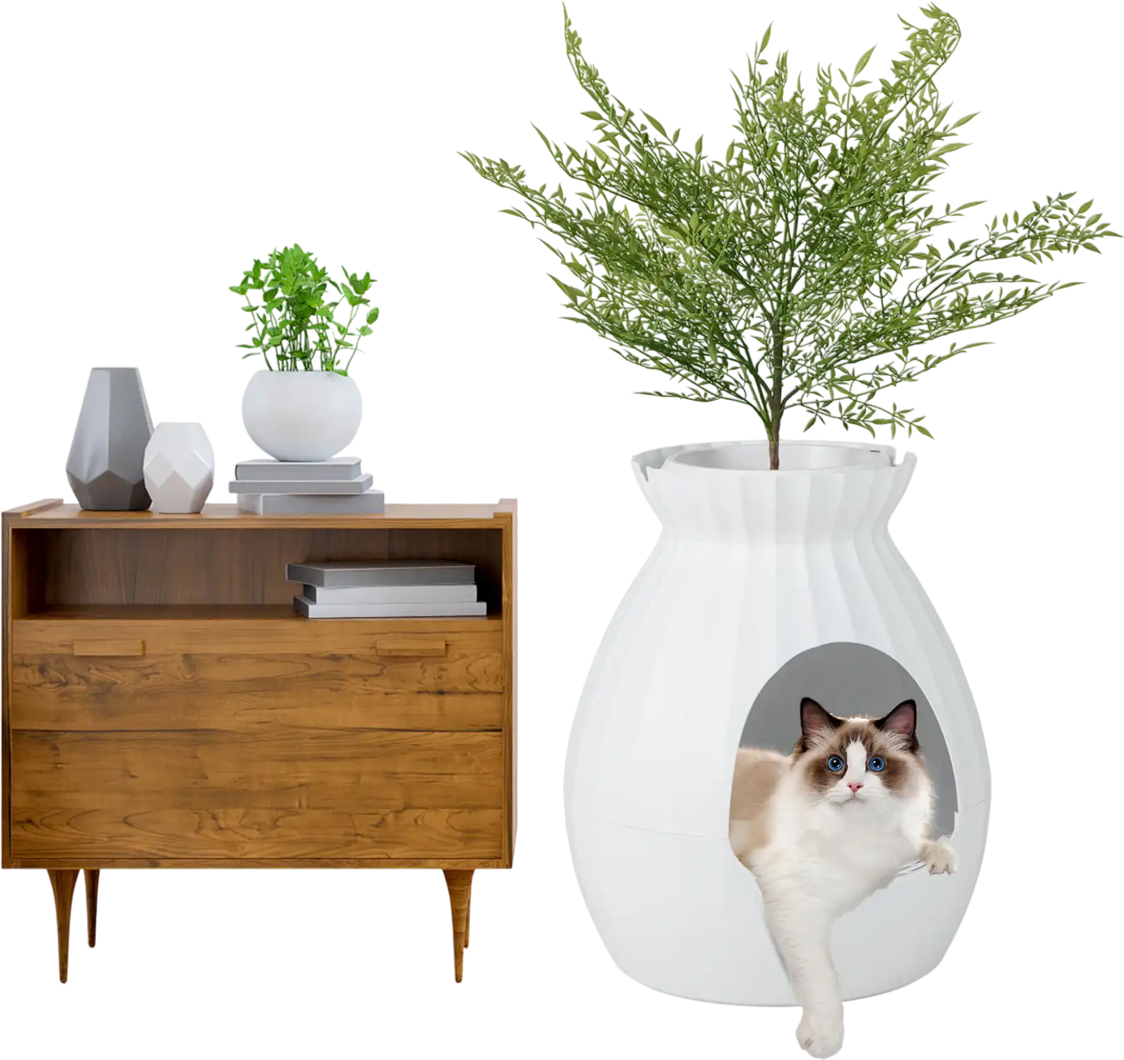 Costway Smart Plant Cat Litter Box Electronic Odor Removal Sterilization 72164958 New