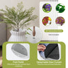 Smart Plant Cat Litter Box in white with foot pedal and detachable door curtain for odor control and easy cleaning.