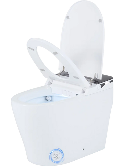 Costway Smart Toilet Built-In Bidet ADA Height Auto Flush Heated Seat Remote 70716749 New