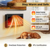 Wall-mounted Smart WiFi Electric Fireplace with 750W/1500W heating, 5100 BTU output, and customizable flame colors for.