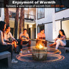 Smokeless stainless steel fire pit with spiral flame, providing 360° warmth for yard camping and outdoor gatherings.