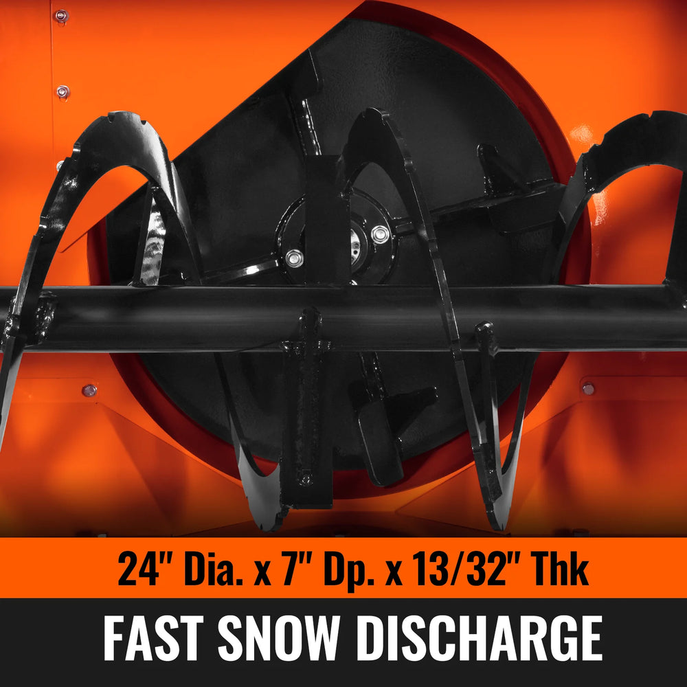 60" 3 Point PTO Snow Blower 24" Impeller Diameter 360° Snow Chute (PTO Shaft Included with Slip Clutch),  25-65 HP,  TSB60T