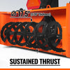 72" 3 Point PTO Snow Blower 24" Impeller Diameter 360° Snow Chute (PTO Shaft Included with Slip Clutch),  30-75 HP,  TSB72T