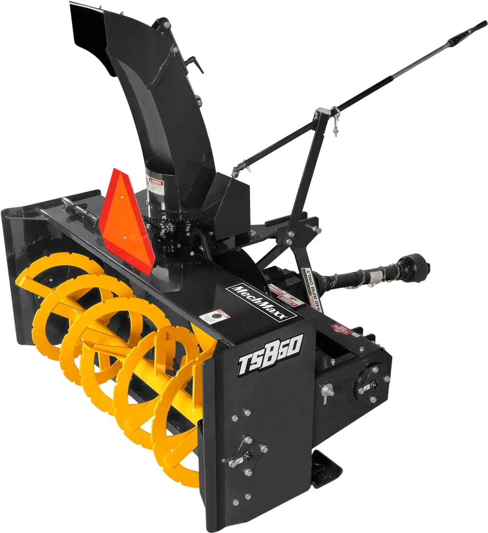 60" 3 Point PTO Snow Blower 24" Impeller Diameter 360° Snow Chute (PTO Shaft Included with Slip Clutch),  25-65 HP,  TSB60