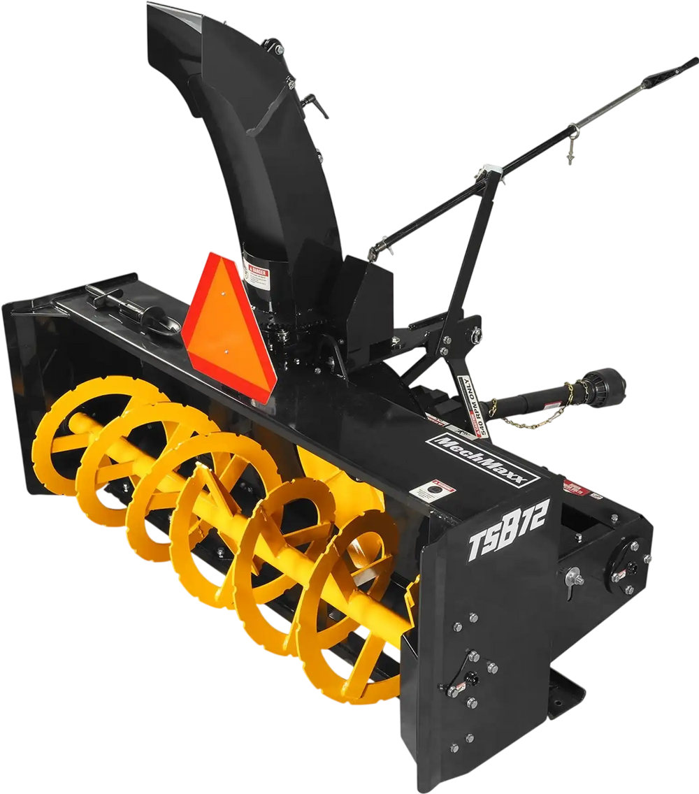 72" 3 Point PTO Snow Blower 24" Impeller Diameter 360° Snow Chute (PTO Shaft Included with Slip Clutch),  30-75 HP,  TSB72