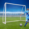8' x 6' soccer goal with sturdy net and ground stakes, ideal for backyard play and training with included soccer cones.