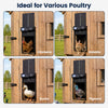 Solar powered automatic chicken coop door with anti-pinch function, ideal for chickens, ducks, and rabbits.