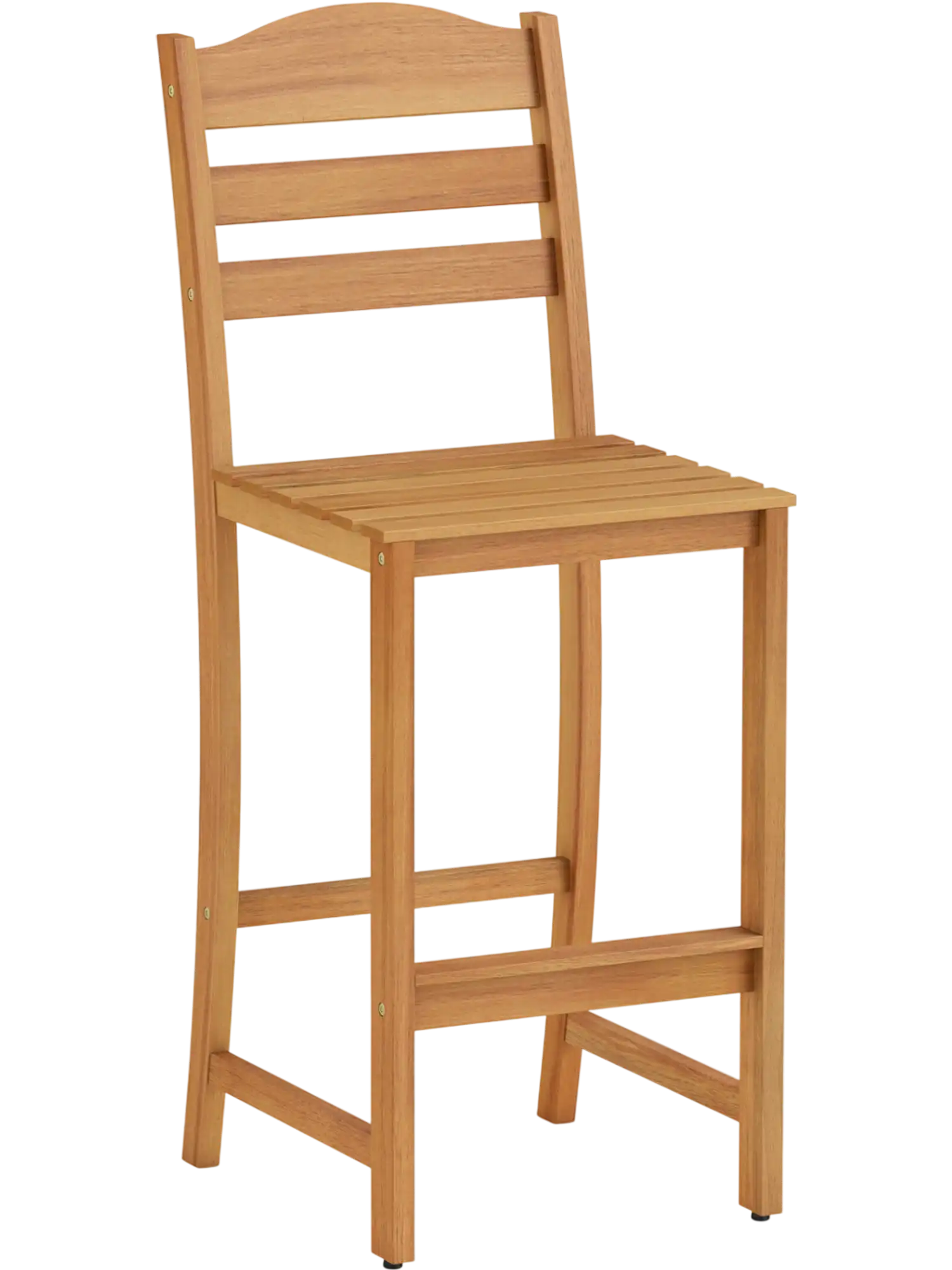 Costway Solid Acacia Wood Outdoor Bar Stools Heavy-Duty 400 lbs Max Load 85049702 New