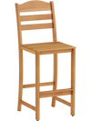 Solid Acacia Wood Bar Stools Heavy-duty Outdoor Barstools with 400 LBS Max Load