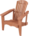 Solid Wood Adirondack Chair with High  Backrest and Wide Armrests