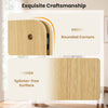 Rounded corners and splinter-free surface highlight the solid wood craftsmanship of this full-length mirror with pegboard.