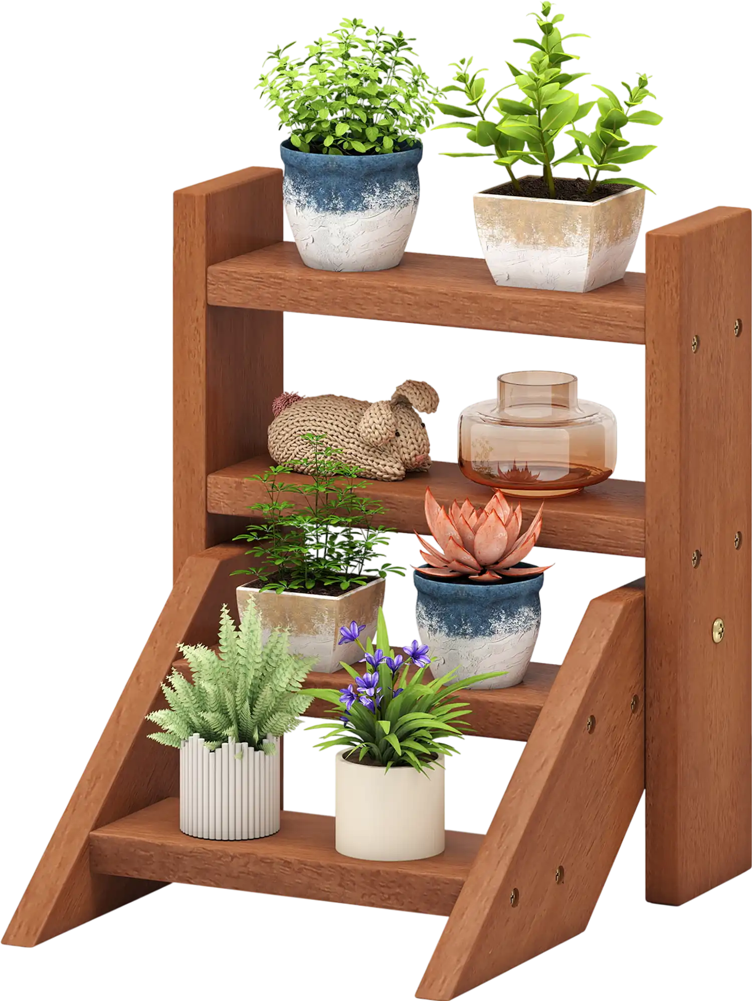 Costway Solid Wood Plant Stand for Flowerpots Succulents 13500906 New