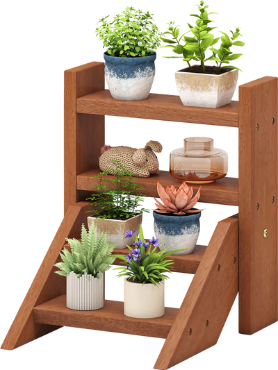 Costway Solid Wood Plant Stand for Flowerpots Succulents 13500906 New