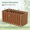 Solid wood raised garden bed dimensions with slat design, waterproof finish, ideal for flowers and vegetables.