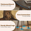 Solid wood side table with thickened top and curved edges, featuring sturdy legs for reliable support and easy assembly.