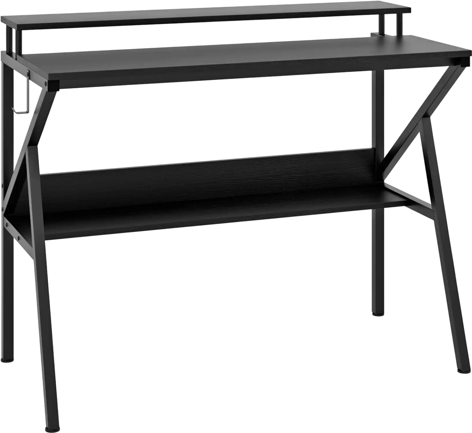 Costway Space Saving Computer Desk with Monitor Stand Storage Shelf 19438555 New