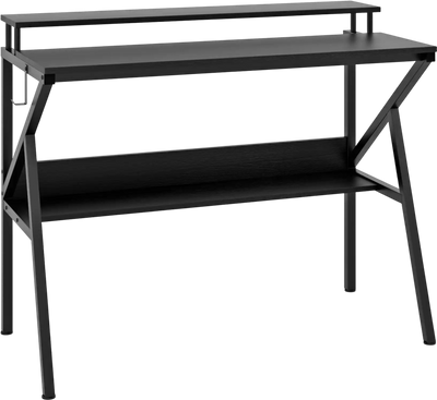 Costway Space Saving Computer Desk with Monitor Stand Storage Shelf 19438555 New