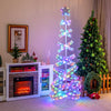 Spiral Christmas tree with 341 LED lights, featuring 34 lighting modes, perfect for indoor and outdoor holiday.