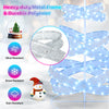 7 feet outdoor spiral Christmas tree with 341 LED lights, durable polyester, and metal frame for festive decorations.