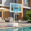 Splash & Shoot Pool Basketball Hoop with Adjustable Height & 2 Balls and Pump-Blue - Gallery View 1 of 10