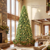 12 ft unlit artificial spruce fir Christmas tree with 7794 branch tips, perfect for festive home decoration.