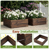 Square raised garden bed made of durable fir wood, perfect for growing flowers and vegetables with easy assembly.