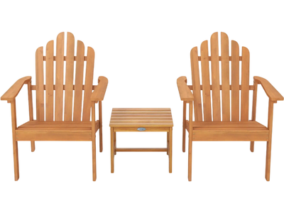 Costway Stackable Adirondack Chair Set of 2 w/ Side Table 41129492 New