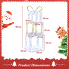Stacked lighted gift boxes set of 3 with 200 LED lights, perfect for outdoor holiday displays or indoor decorations.