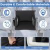 Black stadium seat with adjustable back support, made of durable 600D oxford fabric, featuring a side cup holder and.